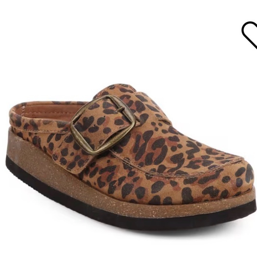 New🌿 WOMEN'S WHITE MOUNTAIN Natural Leopard Slip-On Clogs